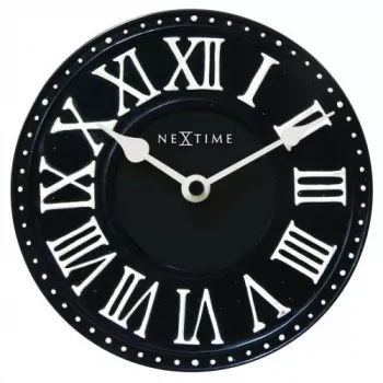 NeXtime kello 5187zw London pöytäkello, Ø16 cm, seinäkello, musta/valkoinen