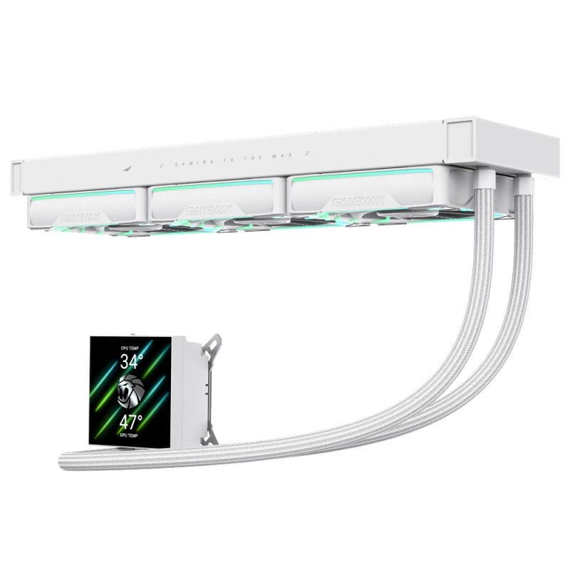 Gamemax | CPU-nestekühler | HAILSTORM 360 LCD | valkoinen