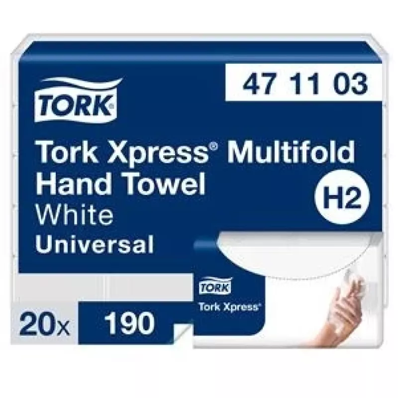 Taittopyyhepaperi Tork Xpress Multifold Universal H2 2-kerros, 23,4 x 21,3 cm (20 kpl)