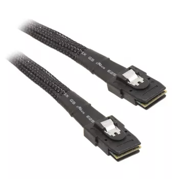 SilverStone CPS02 - SATA- / SAS-kaapeli - sideband-tuella - SAS 12Gbit/s - 4-lane - 4 x Mini SAS (SFF-8087) (W) - 4 x Mini SAS (SFF-8087) (W) - 50 cm - S