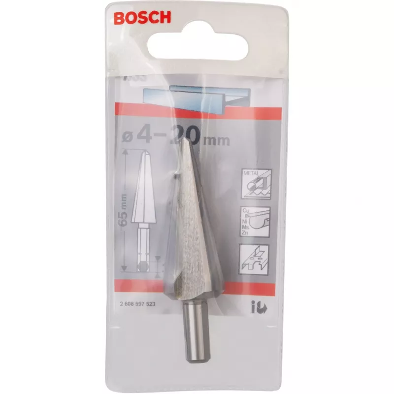 Bosch 2608597523 HSS-kartiopora peltiin, Ø 4–20 mm, 1/4" kuusiovarsi