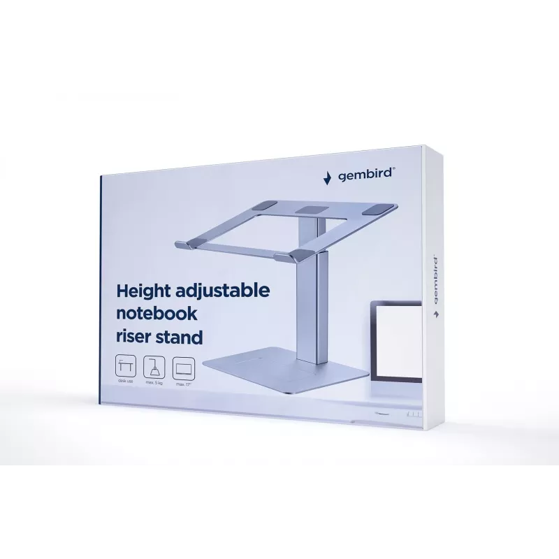 Gembird NBS-D1-02 kannettavan tietokoneen teline hopea 39,6 cm (15,6