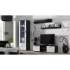 Cama TV-taso SOHO 140 musta/valkoinen kiiltävä