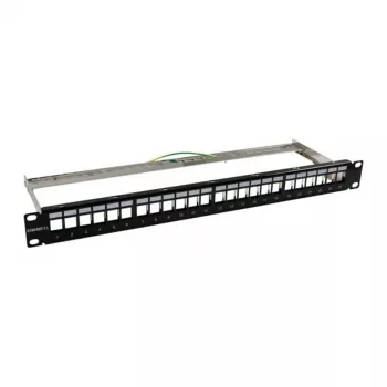 Keystone, moduulikannatin, 48,30 cm (19) patch-paneeli 24x TP-moduulille, 1HE, musta (S216320)
