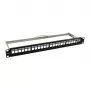 Keystone, moduulikannatin, 48,30 cm (19) patch-paneeli 24x TP-moduulille, 1HE, musta (S216320)