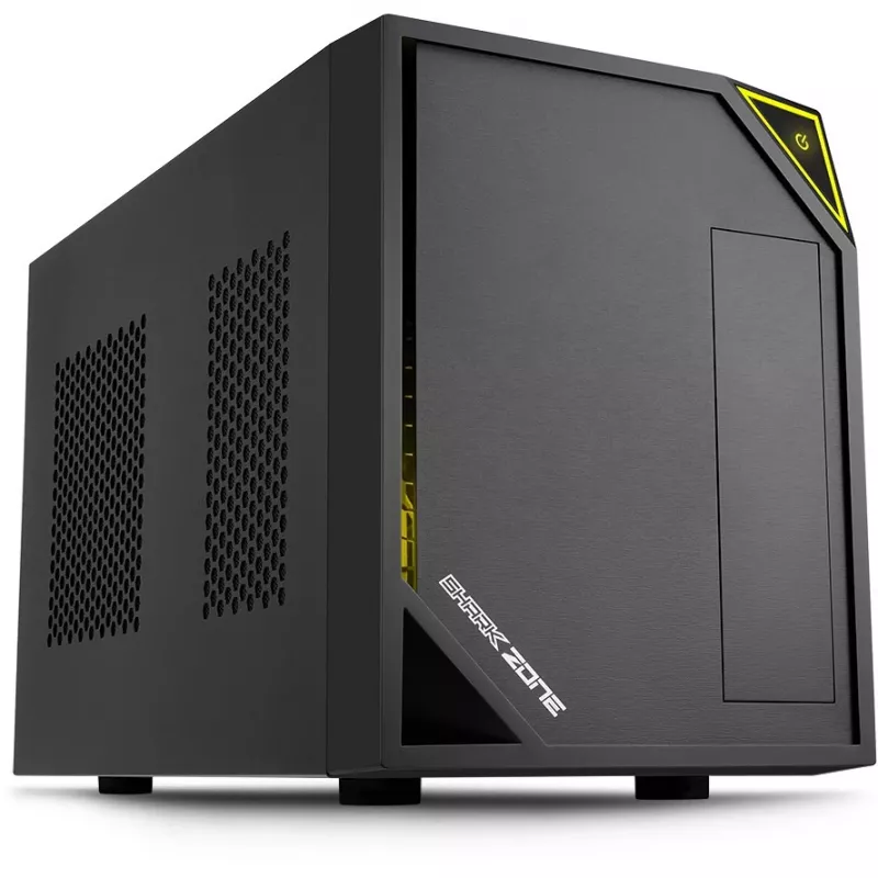 PC-kotelo Sharkoon SHARK ZONE C10 Mini-ITX musta, keltainen