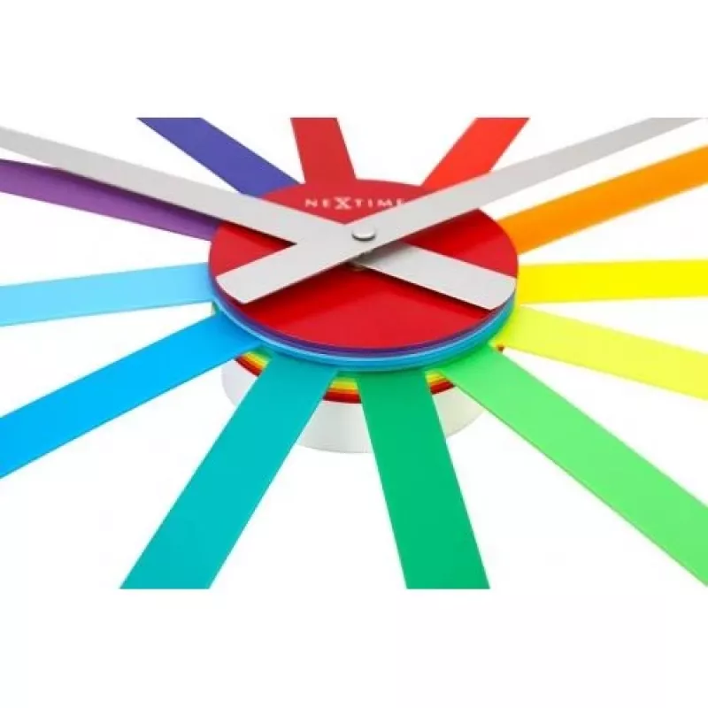 NeXtime kello 2995di Colour Guide, Ø 60 cm, seinäkello, monivärinen