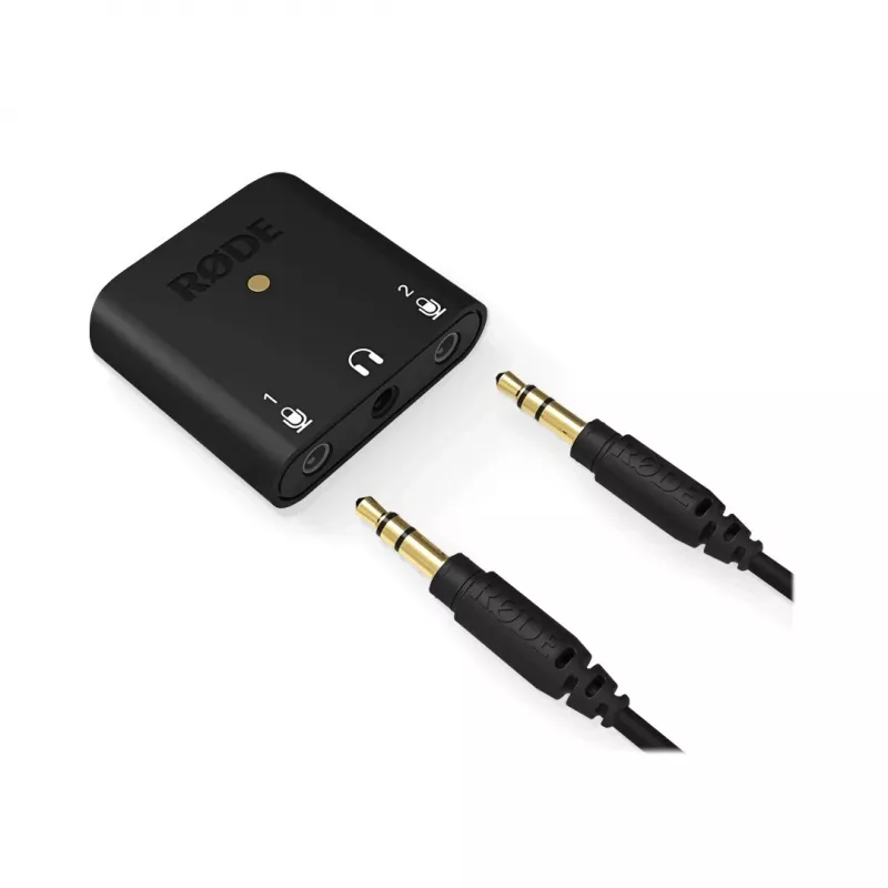 RØDE AI-Micro mobiili äänikortti, 2x 3,5 mm TRS/TRRS -tuloa, 3,5 mm kuulokelähtö, USB-C, musta