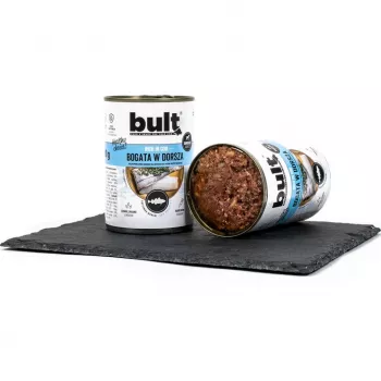 Märkäruoka koirille BULT runsaasti turskaa 800 g pussi — täysravinto aikuisille koirille, 800 g