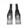 Eaton Tripp Lite -sarja Cat6 Gigabit Snagless Molded (UTP) Ethernet-kaapeli (RJ45 M/M), PoE, musta, 1,52 m - verkkokaapeli - RJ-45 (M) – RJ-45 (M) - 1,52 m - UTP - CAT 6 - Moulded