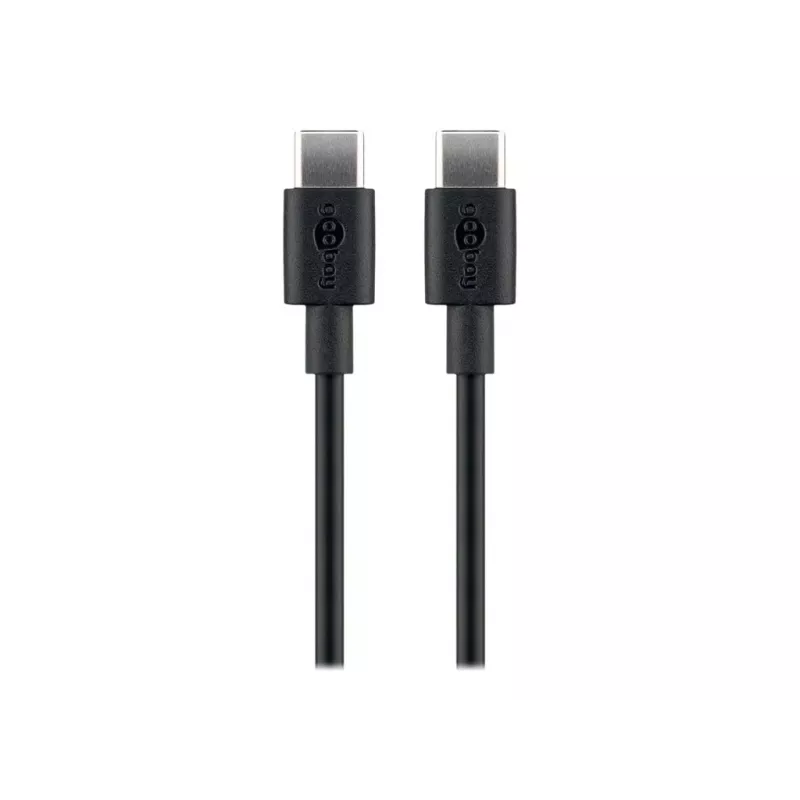 Wentronic goobay - USB-kaapeli - USB-C (M) - USB-C (M) - USB 2.0 3 A - 0,5 m - musta (66316)