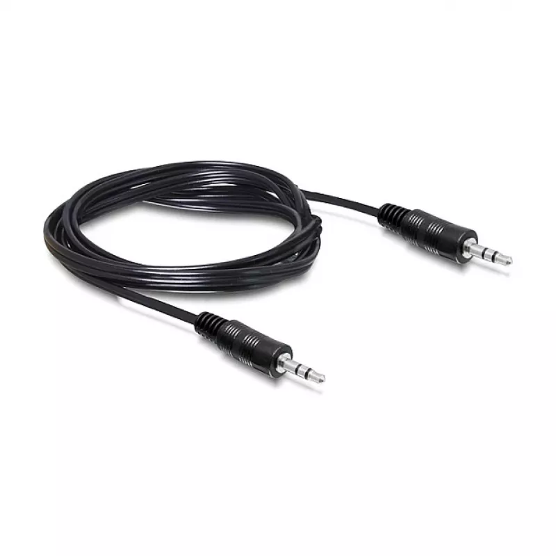 Audiokaapeli DeLOCK 84438 5 m 3,5 mm uros/uros musta