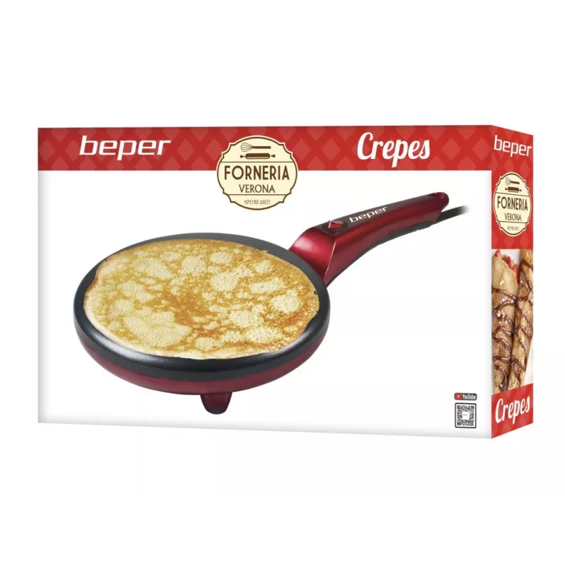 Crêpe-valmistaja Beper BT.710Y – sähköinen ohukaisvalmistaja, tarttumaton levy