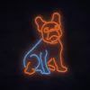 Neonvalo Dog MANTA SNL68MT ranskalainen bulldoggi koristeellinen neonkyltti