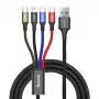 USB-kaapeli Baseus Fast 4in1 2xUSB-C / Lightning / Micro 3.5A 1.2m (musta)
