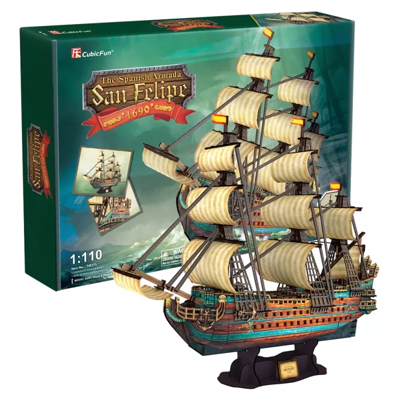 3D-PALAPELI purjevene The Spanish Armada San Felipe