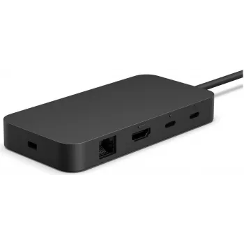 Microsoft Surface USB4 Dock -telakka johdollinen musta – yhteensopivat Surface-laitteet, johdollinen USB4-liitettävyys