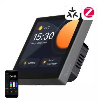 Seinäkiinnitteinen älyohjauspaneeli Sonoff NSPanel Pro – Wi‑Fi, Bluetooth, ZigBee-tuki, malli NSPanel86PB