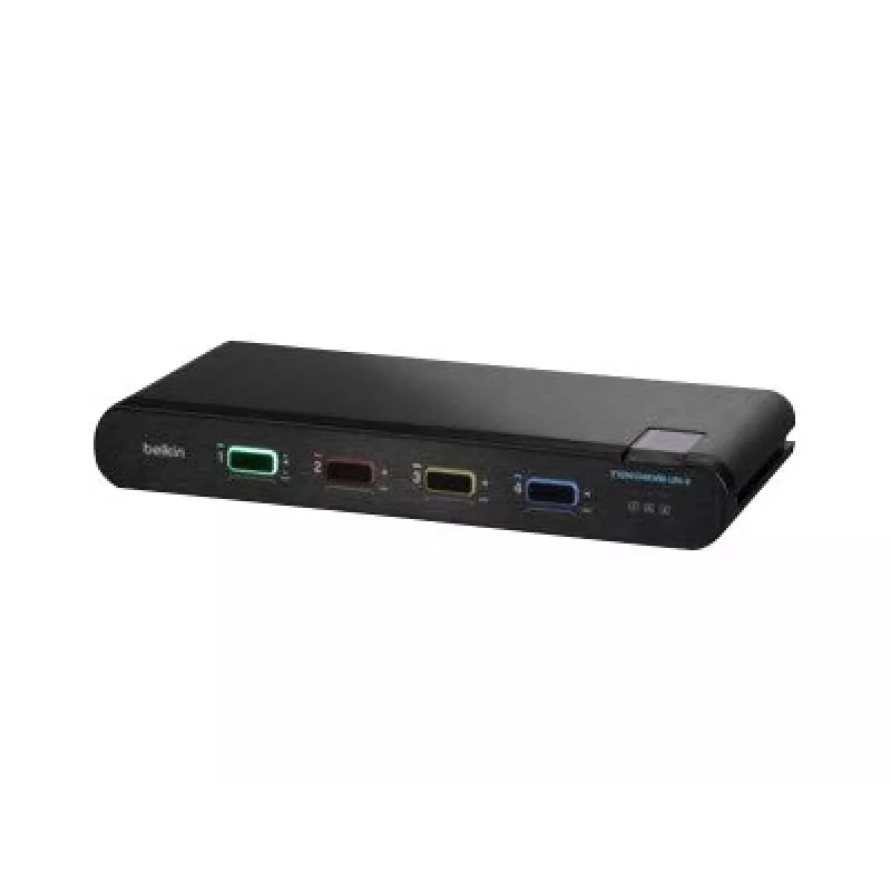 Belkin Universal Secure Single-Head KVM-kytkin, 4 porttia, DisplayPort/HDMI – DisplayPort/HDMI, pöytämalli, PP4.0 (F1DN104KVM-UN-4)