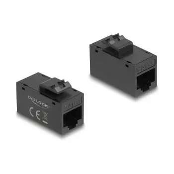 DeLOCK 90638 Keystone-moduuli litteä musta RJ-45