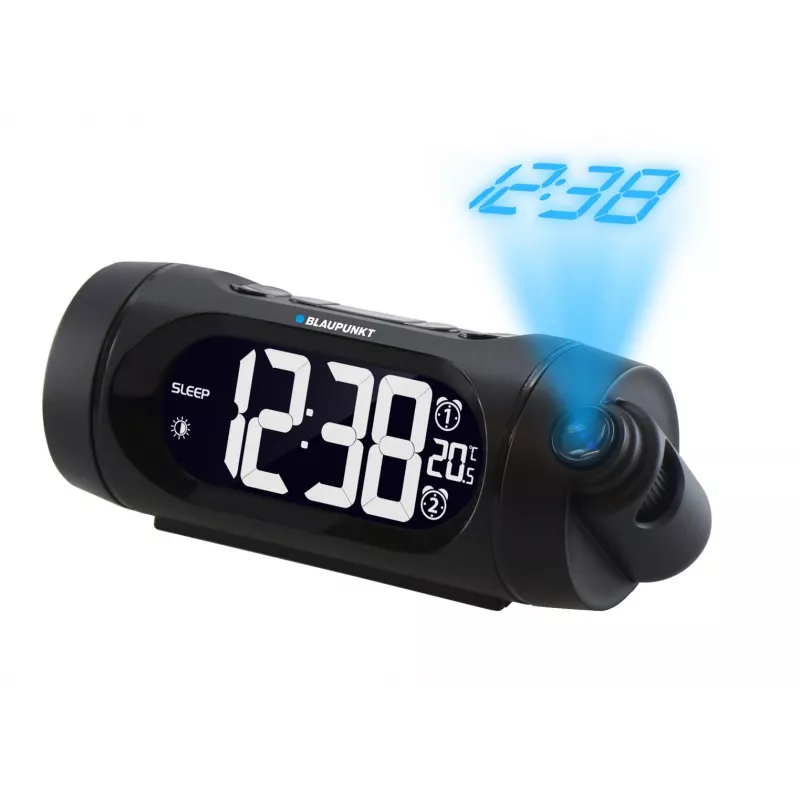 Blaupunkt CRP9BK kelloradio, FM PLL, projektori, 2 herätystä, USB-lataus, sisälämpötila, musta