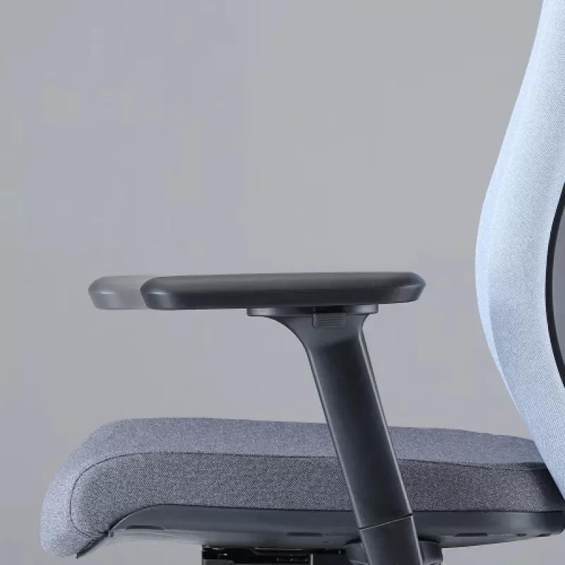 Up Up Athene ergonominen toimistotuoli musta, harmaa + sininen kangas