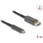 Delock 81604 aktiivinen optinen kaapeli USB-C – DisplayPort, 8K 60 Hz, 40 Gbps, 5 m