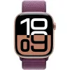 Apple Watch Series 10 Aluminium-kotelo GPS + Cellular 46 mm Roségold Sport Loop Plum