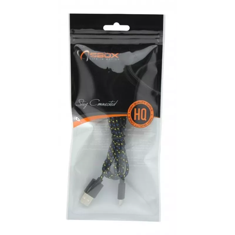 Sbox USB-1031B USB->Micro USB 1M musta