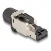 DeLOCK 86016 johdinliitin RJ45/LSA musta hopea pistoke