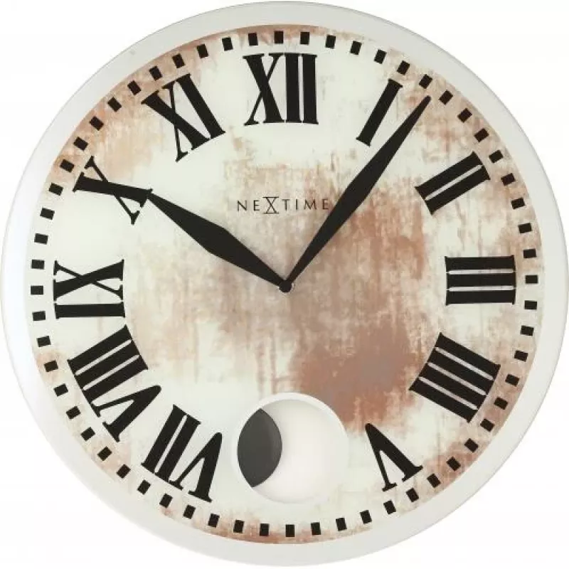 NeXtime kello 8162 Romana, Ø43 cm, seinäkello, valkoinen