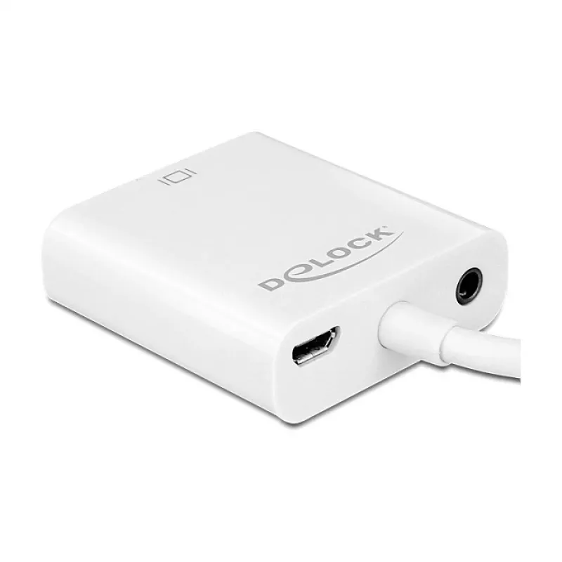 USB-näytönohjainadapteri DeLOCK 65557 1920 x 1080 pikseliä valkoinen