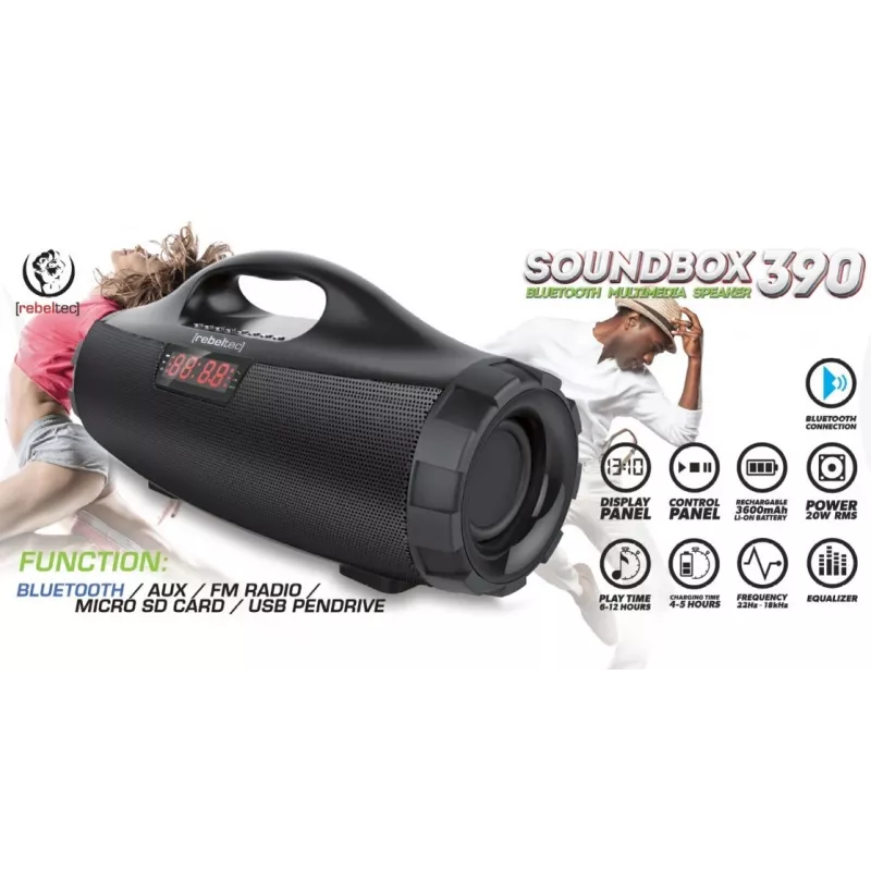 Kannettava kaiutin Rebeltec SoundBox 390 musta