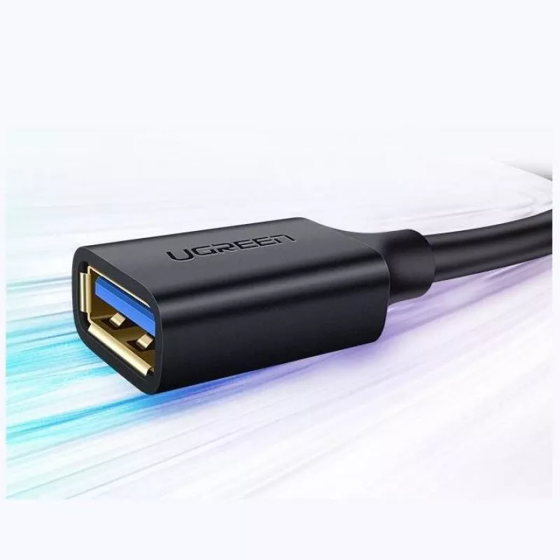 USB 3.0 -jatkokaapeliadapteri UGREEN 10368B — USB-A naaras - USB-A uros, 1 m, musta