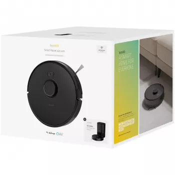 Hombli HBVR-0100 -robotti-imuri — pussiton 0,35 L, 3200 mAh, 90 min käyttöaika, 33 cm halkaisija, musta