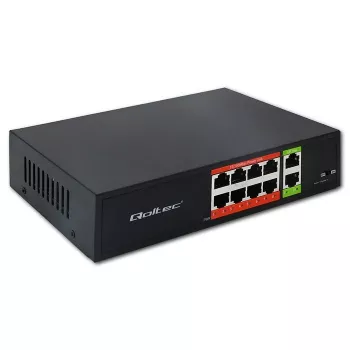 Verkkokytkin QOLTEC FAST Ethernet PoE 8xRJ45 2xRJ45 uplink