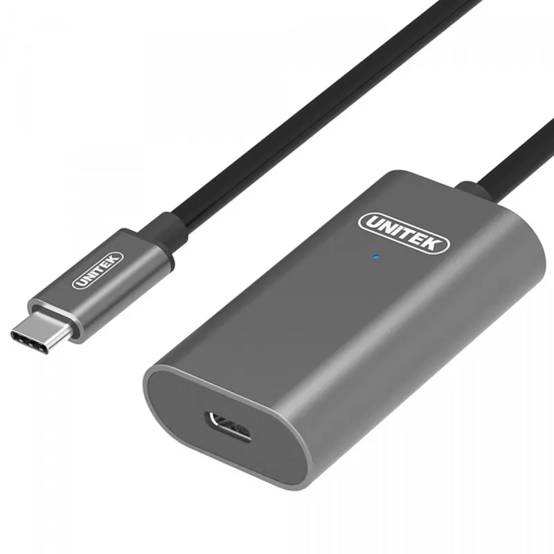 USB-kaapeli UNITEK U305A 5m USB 3.2 Gen 1 USB C harmaa