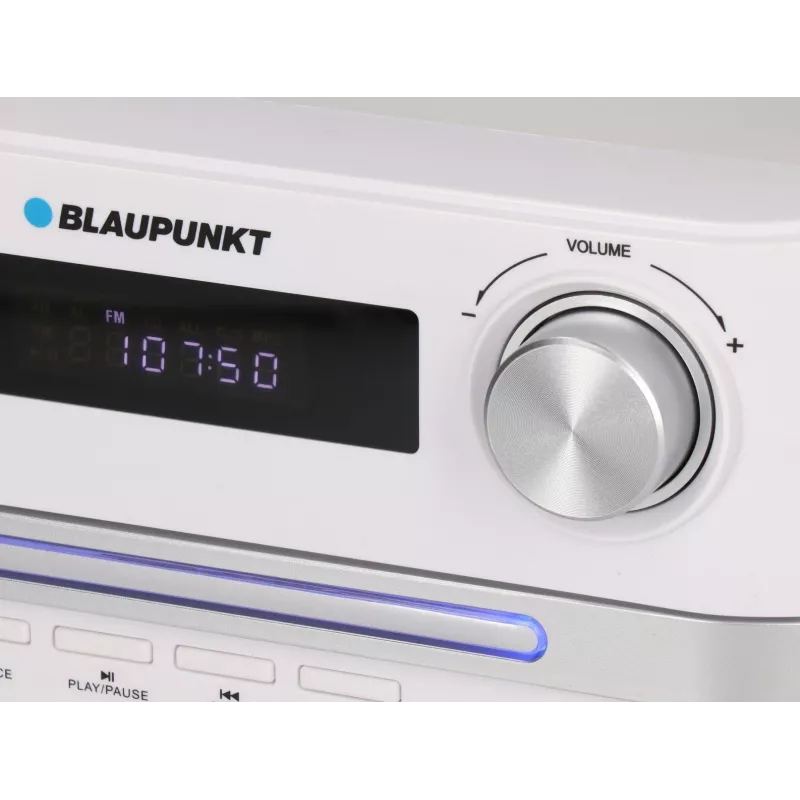 Kotiaudiomikrojärjestelmä BLAUPUNKT MS16BT 15 W, CD/USB/MP3, Bluetooth, FM RDS, valkoinen