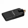 Lanberg NC-0150-WE Mini USB WiFi -sovitin N150, 150 Mbit/s, 1 ulkoinen antenni, musta