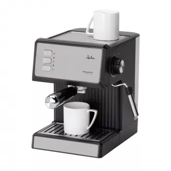 Jata JECA2525 espressokeitin, 20 bar, 850 W, 1,8 l vesisäiliö, höyryputki, musta / ruostumaton teräs