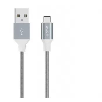 USB-datakaapelisarja Devia Pheez Series — Micro-USB, 3 kpl:n pakkaus (25 cm, 1 m, 2 m) harmaa