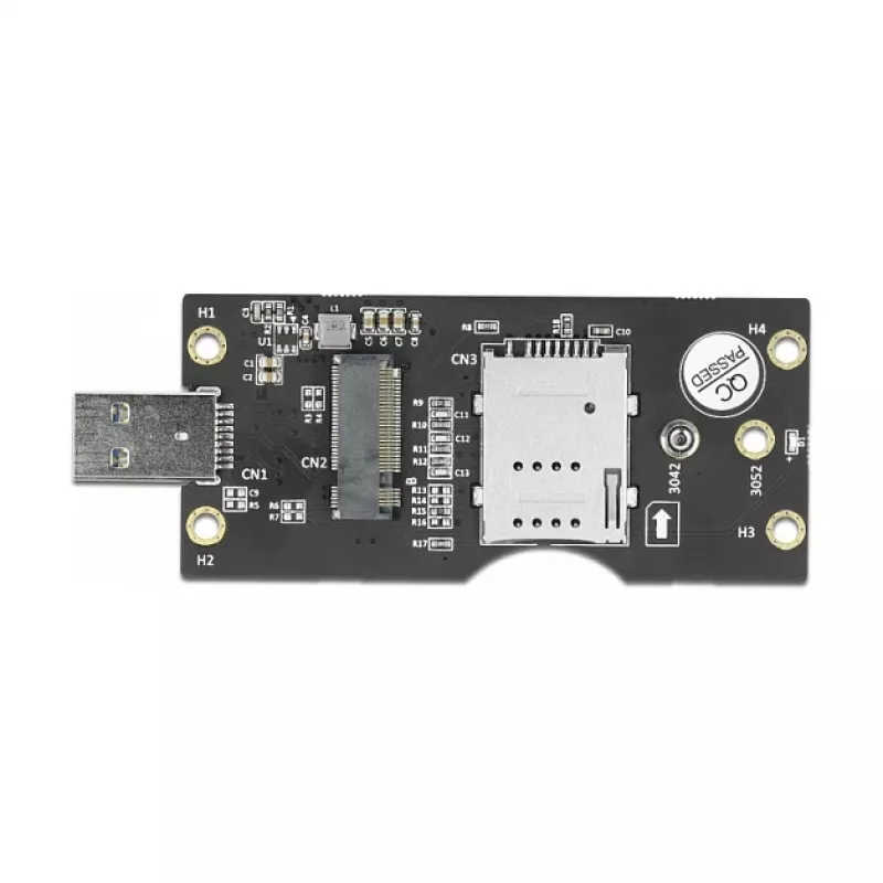 Delock 63166 USB 3.0 Type-A M.2 Key B muunnin SIM-paikalla
