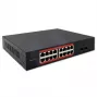 Verkkokytkin QOLTEC 52364 — Gigabit Ethernet PoE 16xRJ45, 2xSFP
