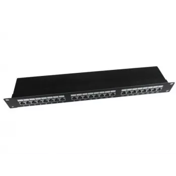Gembird Cablexpert 1U rack-asennettava patch-paneeli Cat5e musta