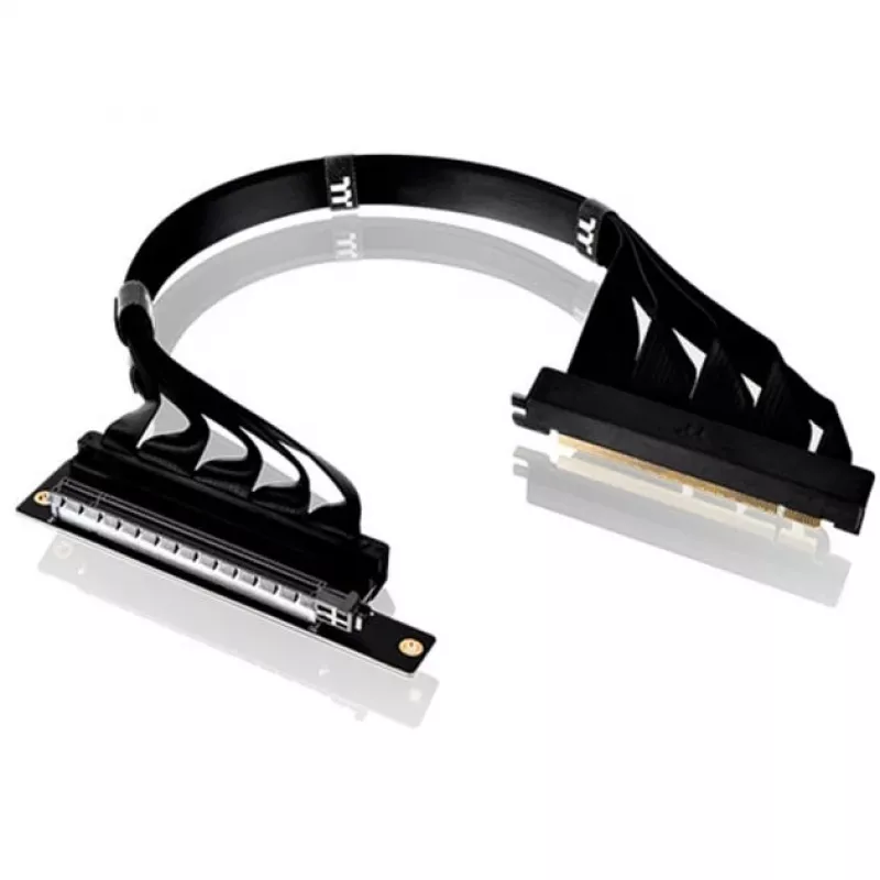 Thermaltake PCI-E 4.0 kaksinkertainen 90 asteen riser-kaapeli, 40 cm, musta