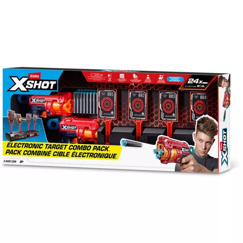 XSHOT interaktiivinen maalitaulu & Fury 4 2 kpl:n pakkaus, tikkupyssy