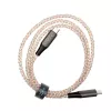 USB-C - USB-C -latauskaapeli FIXED FIXDLED-CC-RA PD-tuella ja kiinteällä pituudella, sisäänrakennettu sateenkaari-LED
