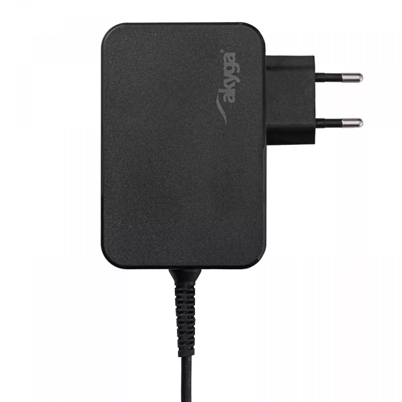 Akyga AK-ND-82 USB-C GaN kannettavan virtalähde 90 W, PD 3.0, 5–20 V, 1,8 m kaapeli, musta