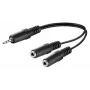 Microconnect AUDLL02 audiokaapeli 0,2 m 3,5 mm 2 x 3,5 mm musta