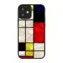 iKins suojakotelo Apple iPhone 12 minille – musta Mondrian-muotoilu